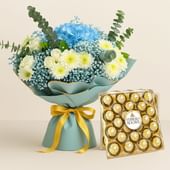 Bouquet and Ferrero Rocher Combo